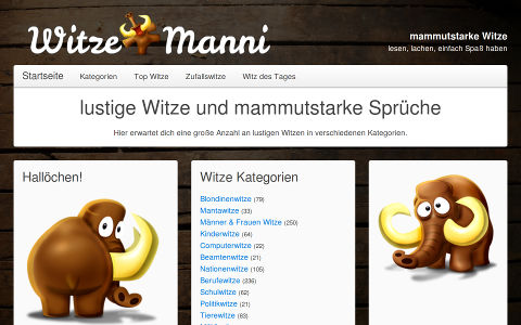 Portfolio PHP Homepage witze-manni.de